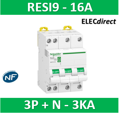 Disjoncteur 16A avec vis Réf R9PFC616 Schneider - Materiel électrique à  prix discount