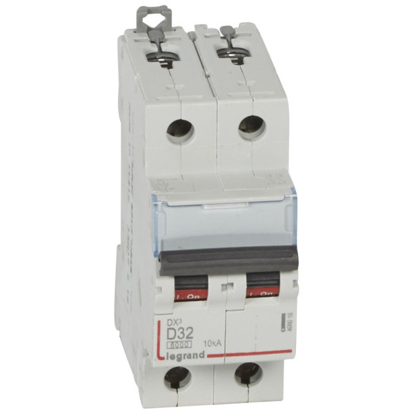 Legrand - Disjoncteur - 2P - 32A - Courbe D - DX3 6000/10kA - Vis/Vis - Réf : 408018