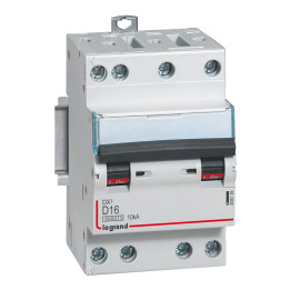 Legrand - Disjoncteur 4P DX3 16A - 10kA - courbe D - Réf : 408126