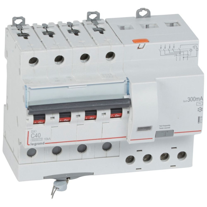 LEGRAND - Disjoncteur Différentiel  DX3  4P - 40A - 300MA - AC - Réf : 411209