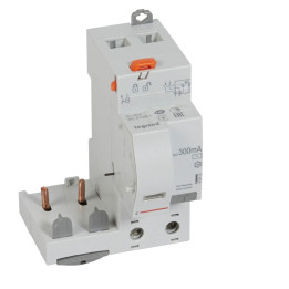 Legrand - Bloc Diff - 63A - 300mA - Type AC - 2 Pôles - Pour disjoncteur DX³ 1 mod/pôle - Départ Bas Vis - Réf : 410414