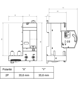 Legrand - Disjoncteur bipolaire DX3 50A - 10kA - courbe D - 408020 -  ELECdirect Vente Matériel Électrique