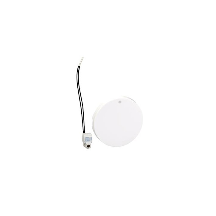Schneider Odace - enjoliveur Blanc livré avec 1 LED bleu 0,15 mA connexion par câble - Réf : S520297