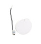 Schneider - Odace 2011 - enjoliveur livré avec 1 LED bleu 0,15 mA connexion par câble - Blanc - Réf : S520297