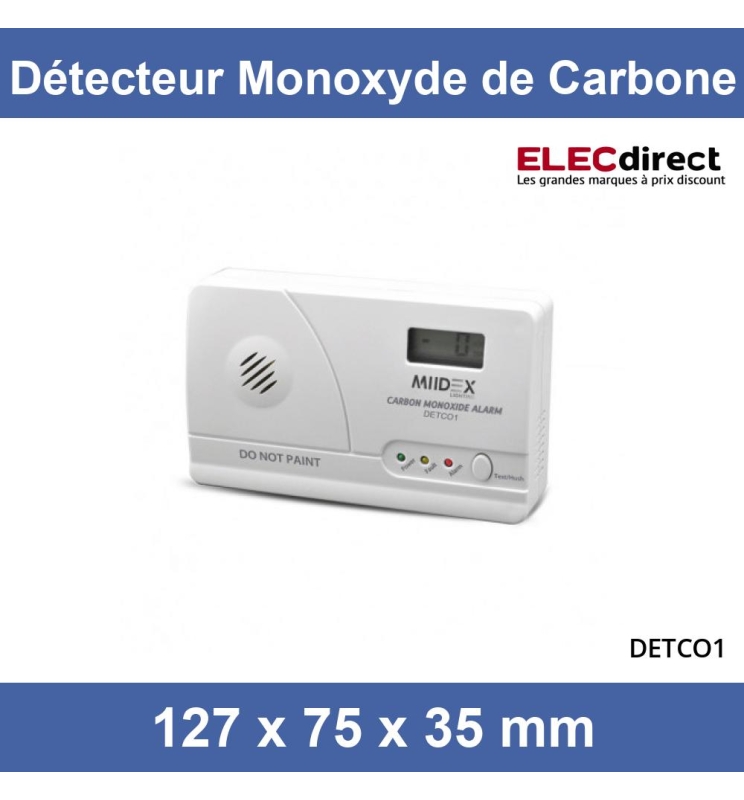 Miidex - Détecteur de monoxyde de carbone - Réf : DETCO1