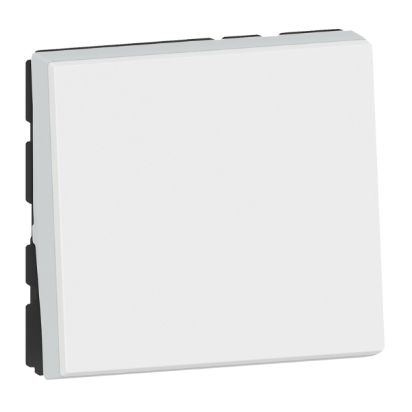 Legrand - Poussoir ou poussoir inverseur Mosaic Easy-Led 6A 250V 2 modules - blanc Réf : 077040L