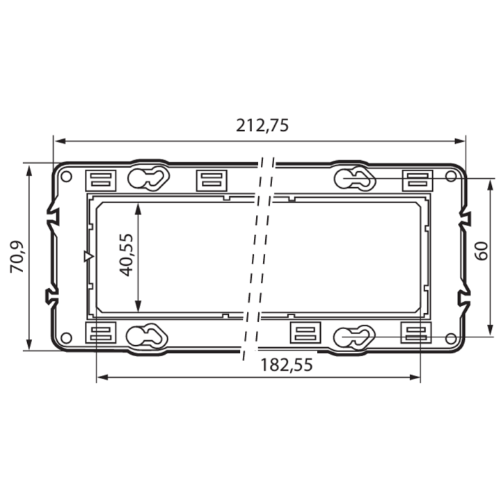 Legrand - Support triple 3 postes - Mosaic/Céliane - Fixation VIS - 3 x 2 modules - Réf : 080253