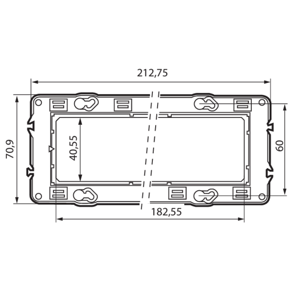 Legrand - Support triple 3 postes - Mosaic/Céliane - Fixation VIS - 3 x 2 modules - Réf : 080253