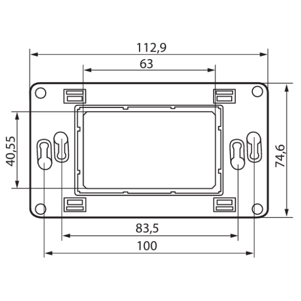 Legrand - Support universel pour 3 modules - Réf. : 080259