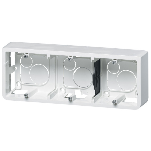 Legrand - Mosaic - Cadre saillie 3 postes - 3 x 2 modules - Horizontal - Blanc - réf : 080286