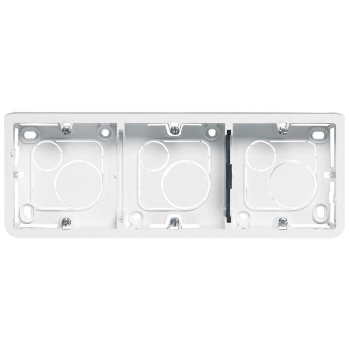 Legrand - Mosaic - Cadre saillie 3 postes - 3 x 2 modules - Horizontal - Blanc - réf : 080286