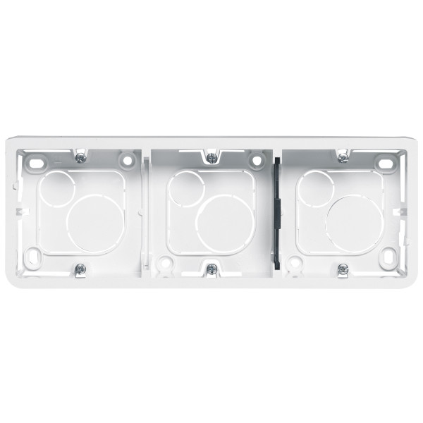Legrand - Mosaic - Cadre saillie 3 postes - 3 x 2 modules - Horizontal - Blanc - réf : 080286