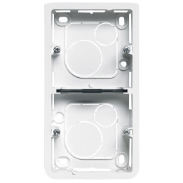 Legrand Mosaic - Cadre saillie 2 postes - 2 x 2 modules - vertical - Réf : 080282
