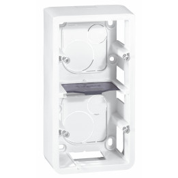 Legrand Mosaic - Cadre saillie 2 postes - 2 x 2 modules - vertical - Réf : 080282