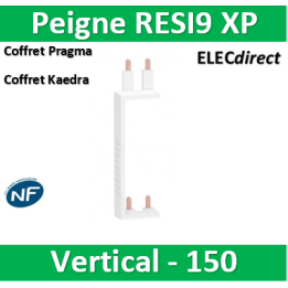 Schneider - Resi9 XP Peigne vertical 2 rangées entraxe 150mm - Réf : R9PXV150
