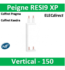 Schneider - Resi9 XP Peigne vertical 2 rangées entraxe 150mm - R9PXV150