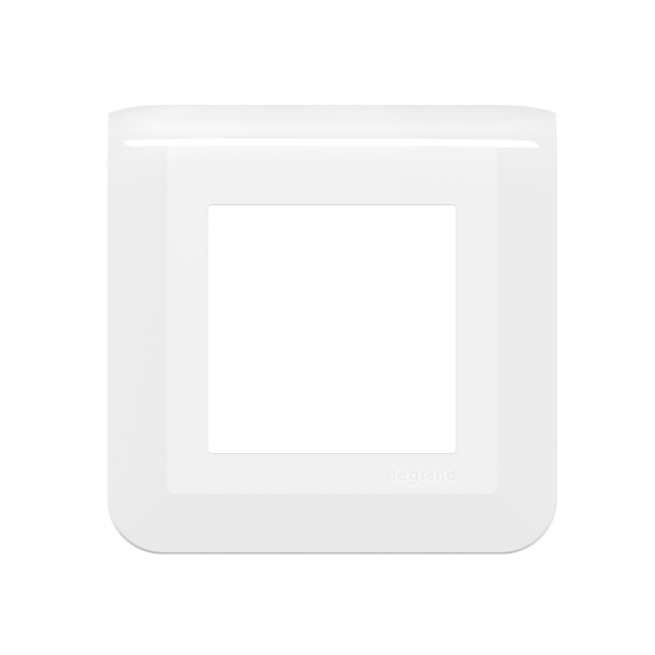 Legrand - Plaque de finition Mosaic 1 poste - 2 modules - Réf : 078802L