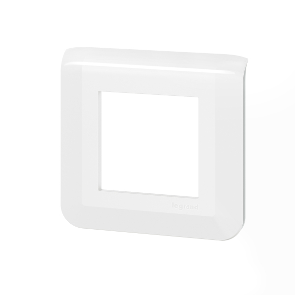 Legrand - Plaque de finition Mosaic 1 poste - 2 modules - Réf : 078802L