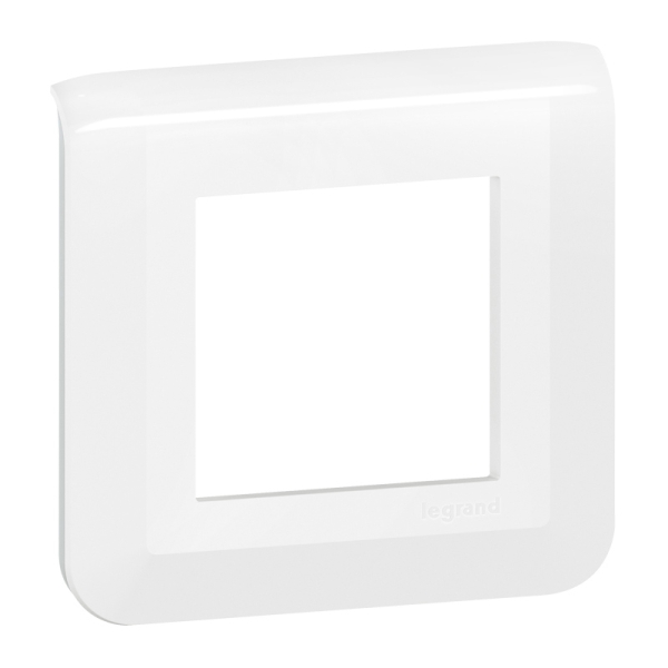 Legrand - Plaque de finition Mosaic 1 poste - 2 modules - Réf : 078802L