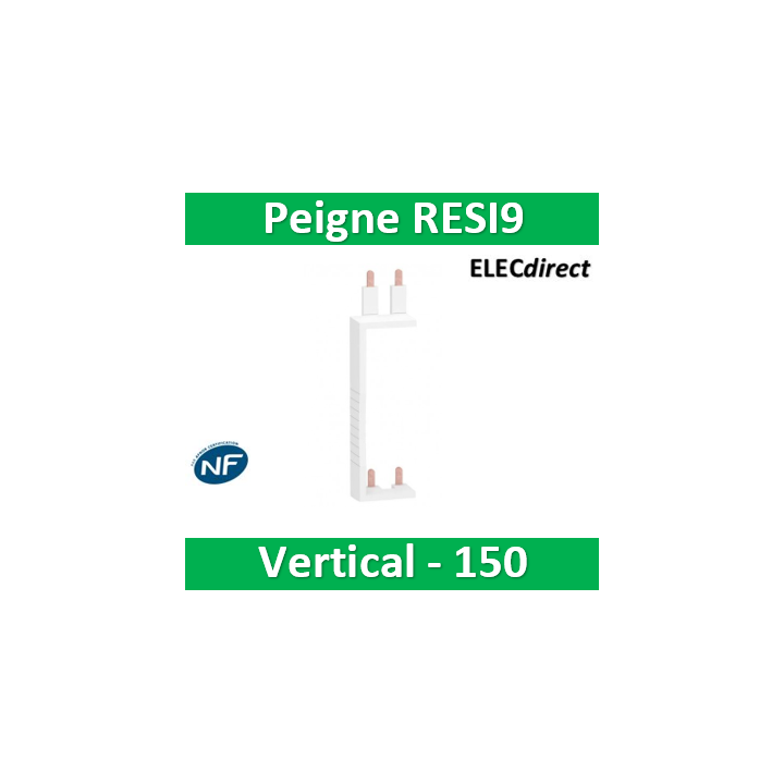 Schneider - Resi9 XP Peigne vertical 2 rangées entraxe 150mm - Réf : R9PXV150