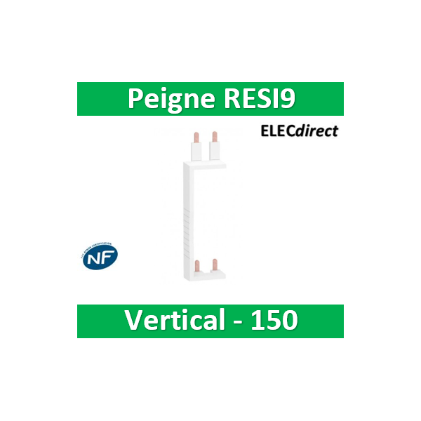 Schneider - Resi9 XP Peigne vertical 2 rangées entraxe 150mm - Réf : R9PXV150