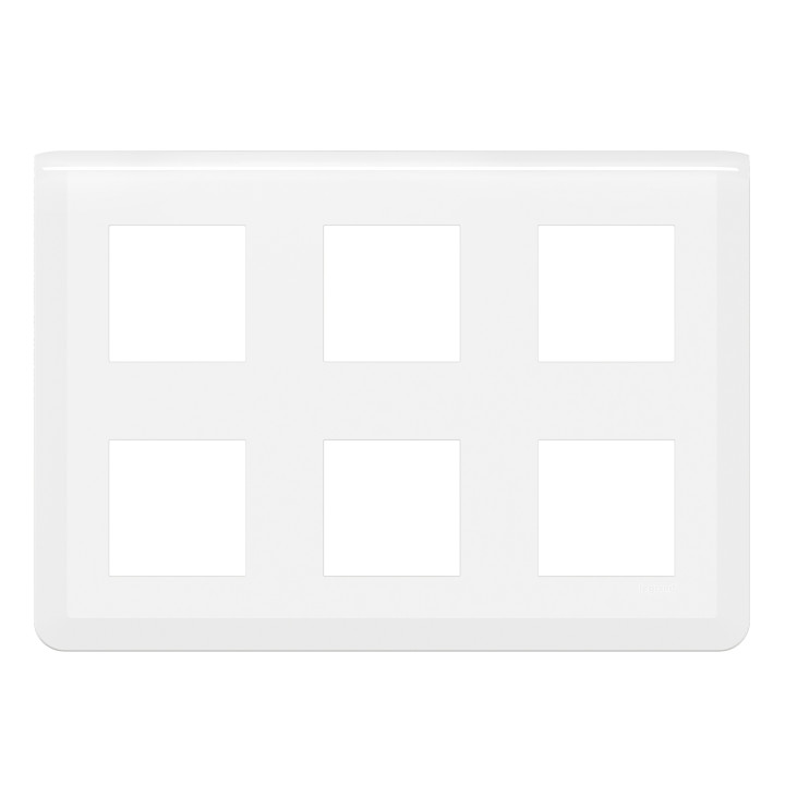 Legrand - Mosaic L - Plaque de finition 2 x 3 x 2 modules - Blanc - Réf : 078832L