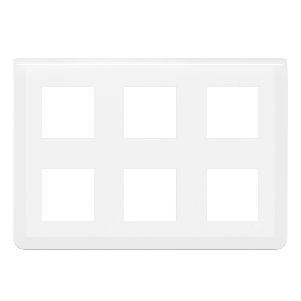 Legrand - Mosaic L - Plaque de finition 2 x 3 x 2 modules - Blanc - Réf : 078832L