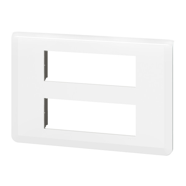 Legrand Mosaic - Plaque 2 x 6 modules - Blanc - Réf : 078836L