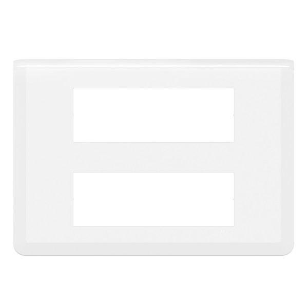 Legrand Mosaic - Plaque 2 x 6 modules - Blanc - Réf : 078836L