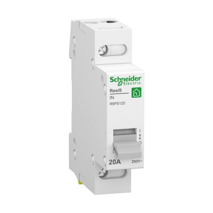 Schneider Resi9 XP - interrupteur - 1P - 20A - 1NO - 250VCA - Réf : R9PS120