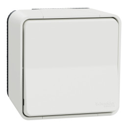 Schneider - Mureva Styl - Va et vient - Saillie - IP55/IK08 - Connexion auto - Blanc - Ref : MUR39021
