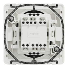 Schneider - Mureva Styl - Double va et vient - Composable - IP55/IK08 - Connexion auto - Blanc - Ref : MUR39022