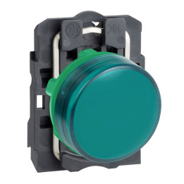 Schneider - Harmony XB5 - Voyant Vert rond Ø22 - IP66 - LED intégrée - 240V - Réf : XB5AVM3