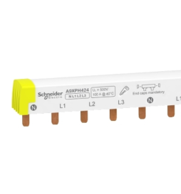 Schneider - Acti9 iC60, peigne à dents, 4 pôles, 100A, 24 modules de 18mm - Réf : A9XPH424