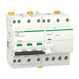 Schneider - Acti9 - iDD40N - Disj diff - 40A - 3P+N - type AC - 30mA - Réf : A9DV3740