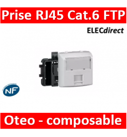 Legrand Oteo - Prise RJ45 Cat. 6 FTP appareillage saillie composable - blanc - 086147
