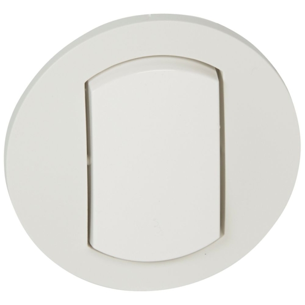 Legrand - Céliane - Enjoliveur simple allumage blanc - IP44 - Réf: 067801
