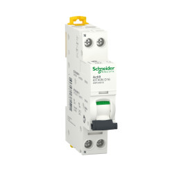 Schneider - Acti9 iDT40N - Disjoncteur modulaire - 1P+N - Courbe D - 16A - 6000A/10kA - Réf : A9P34616