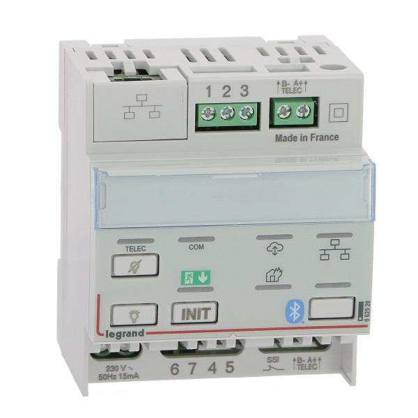 Legrand - Télécommande modulaire multifonctions connectée pour bloc d'éclairage et alarme incendie - Réf : 062520