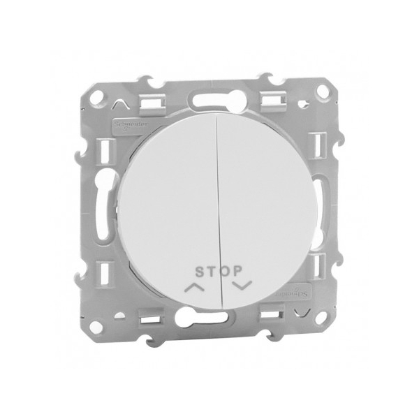 Schneider Odace - Poussoir volets-roulant 2 boutons montée/descente + fonction stop - s520227