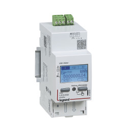 Legrand Compteur modulaire monophasé EMDX³ MID raccordement direct 63A - 2 modules - avec sortie et 1 entrée à impulsions 412082