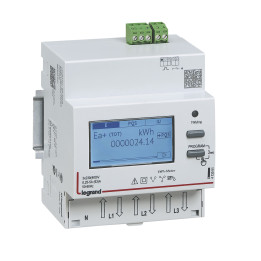 Compteur modulaire triphasé EMDX³ non MID raccordement direct 63A - 4 modules - avec sortie à impulsions - 412090