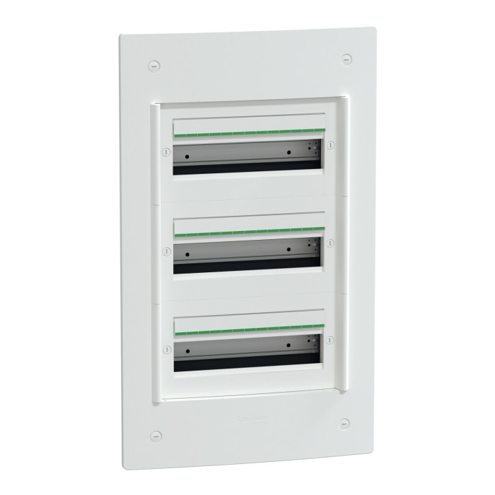 Schneider - PrismaSeT XS - Coffret encastré 3 rangées - 13 modules - sans porte - Réf : LVSXS313