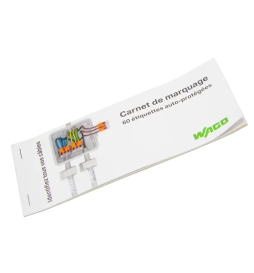 WAGO - Carnet de repérage 60 étiquettes - Réf.: WAG 8000-0100