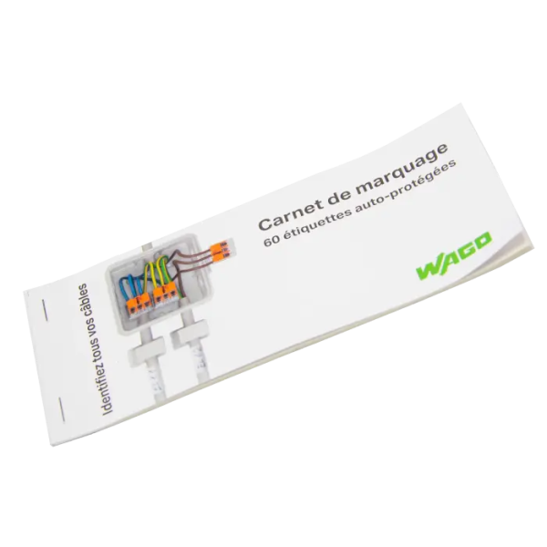 WAGO - Carnet de repérage 60 étiquettes - Réf.: WAG 8000-0100