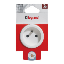 Legrand - Fiche double fonction - 250 V - 16 A avec 2P+T 16 A - blanc - Réf : 050461