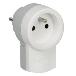 Legrand - Fiche double fonction - 250 V - 16 A avec 2P+T 16 A - blanc - Réf : 050461