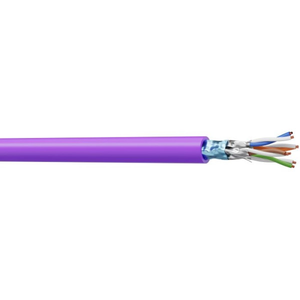 CAE - Câble RJ45 Catégorie 6A F/FTP 4P - Couronne de 100m - Violet - Réf : CAEF5554SH1