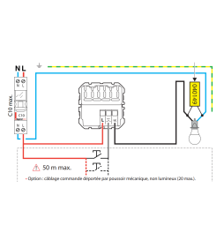 Legrand Mosaic - Interrupteur variateur Mosaic universel - 2 fils sans Neutre - 125W LED - blanc - Réf : 078407A