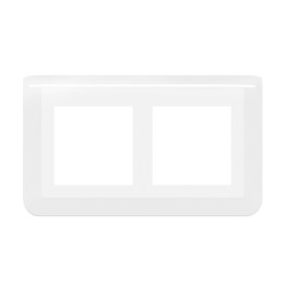 Legrand Mosaic - Plaque 2 x 2 modules - 2 postes (4M) - pour rénovation - en. 57mm - horizontal - Réf : 078864L